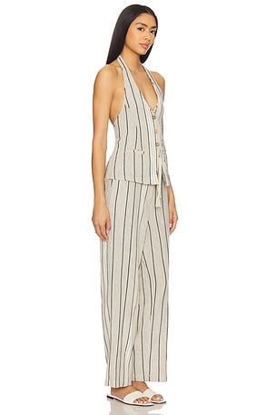 Free People x free-est Take Me To Paris Striped Set In Rocky Stripe in Ivory