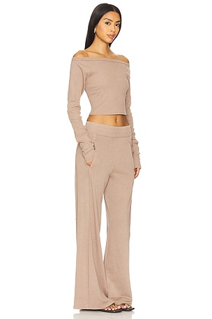 Free People x FP Movement Go To Long Sleeve Set in Beige