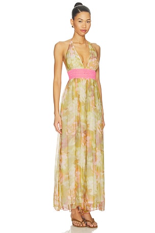 Free People Ultraviolet Haze Jumpsuit in Pink,Green
