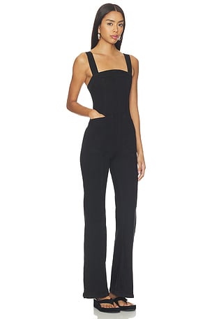 Free People x We The Free Suns Out Bootcut Jumpsuit in Black