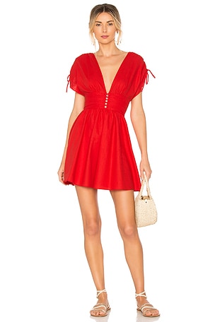 Free People Roll The Dice Mini Dress in Red | REVOLVE