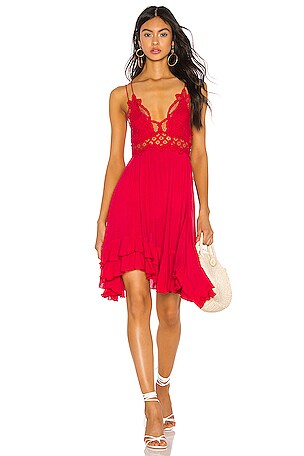 Free People Adella popular Slip Dress RED Women's Size XS