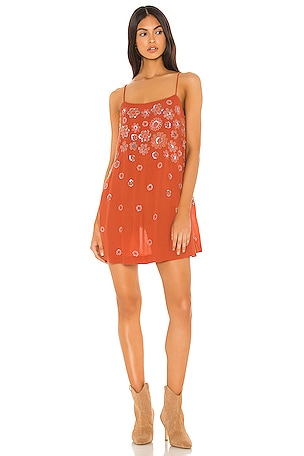 free people orange embroidered dress free people heat wave embroidered open back midi tunic dress terracotta –  Shop Hearts main image 0