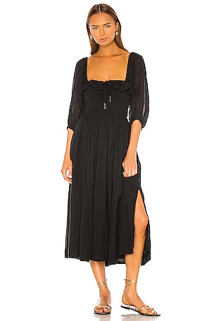 Free People Oasis Midi Dress in Black REVOLVE