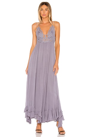 Free People Adella Maxi Slip Dress in Dark Grey | REVOLVE Free People Adella Maxi Slip Dress in Dark Grey | REVOLVE