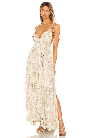 fitted lace wedding dress Free People Golden Hour Maxi | Wild Dove Boutique main image 0