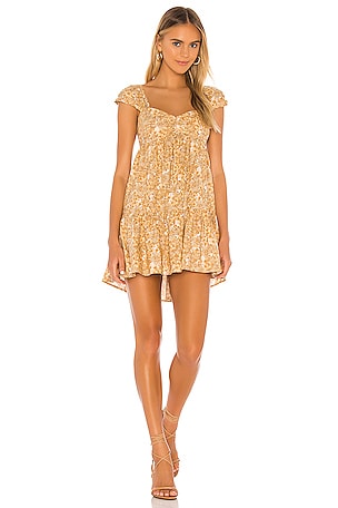Free People Pattern Play Mini Dress in Neutral REVOLVE