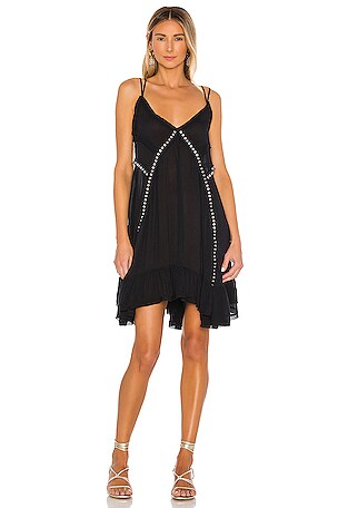 Free People Sway With Me Trapeze Dress in Black | REVOLVE