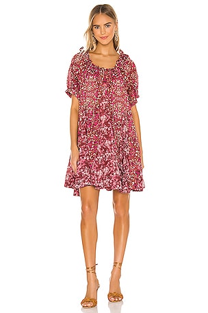 maeve jacquard mini dress Maeve Strapless Twist Front Jacquard Babydoll Mini Dress • American Threads Black / M