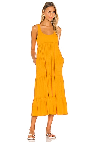 Free People Reel Love Midi Dress in Orangeade | REVOLVE