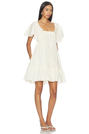 Free People Imogene Mini Dress in Cream. Size L. Also
