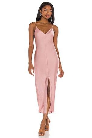 Free People Smoke & Mirrors Midi Slip Dress in Mauve Swoon | REVOLVE