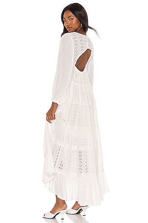 Free People Eclair Embroidered Maxi Dress in Ivory REVOLVE