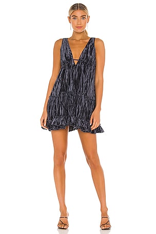 open lace back dress FREE PEOPLE Dusty Rose Pink V Front Pleated Mini Dress (M)  The Freperie