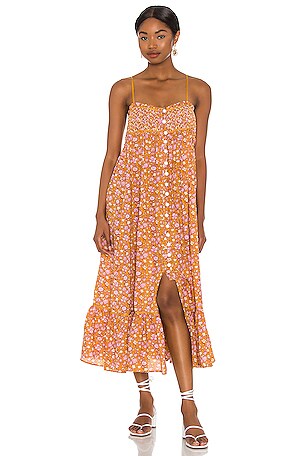 knee length dresses for ladies Free People Mathilda Midi Dress – White Chocolate Couture main image 0