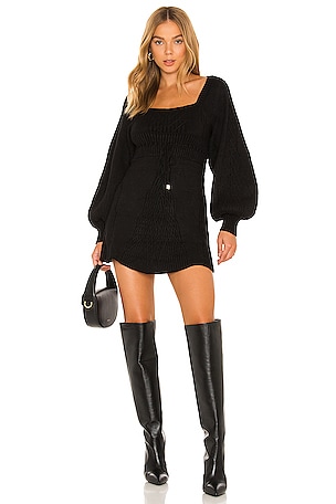 Free People Emmaline Mini Dress in Black | REVOLVE