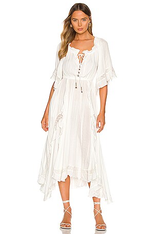 knee length dresses for ladies Boho Summer Beach Maxi Dress – Sleeveless Ruffle A-Line Long Dress – Boho  Beach Hut main image 1