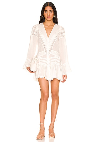 fitted lace wedding dress Free People Don't Call Me Baby Thermal Tunic Dress – White Chocolate Couture main image 1