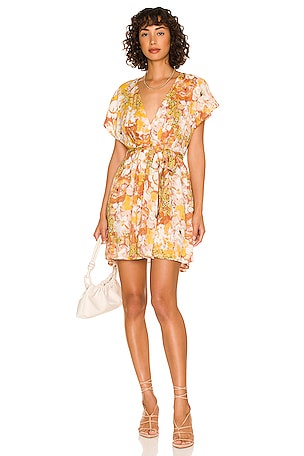 free people freddy tie mini dress Free People freddy tie-side mini dress in multi floral