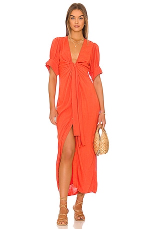 midi women shirt dress Maison Tara Satin Maxi Dress
