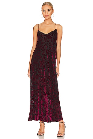 free people burgundy dress Vibe With You Maxi in Midnight Combo Color:#1-Dark Purple How To Wear Navy velvet dress with slit Prom dresses The definition of easy