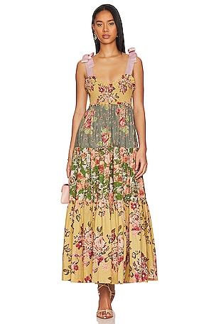 knee length dresses for ladies Flora Satin Maxi Dress