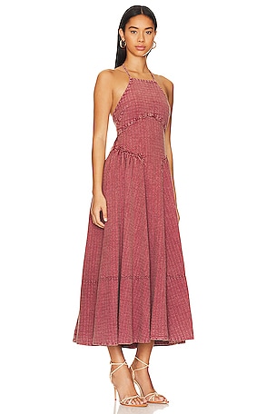 Free People Mind Over Matter Midi in Burgundy