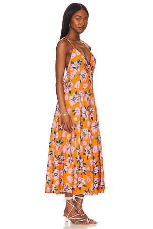 Free People Finer Things Maxi Dress in Orange