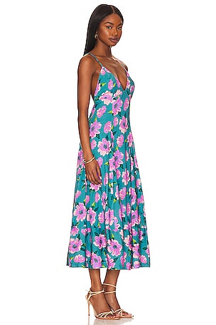 Free People Finer Things Maxi Dress in Teal