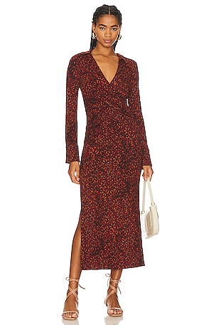 Shayla Wrap Midi Dress