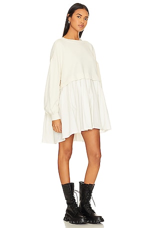 Free People Eleanor Sweatshirt Dress in Grey