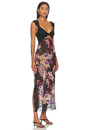 Free People x Intimately FP Suddenly Fine Maxi Slip in Black