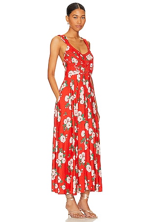 Free People x Revolve Lovers Heart Midi in Red