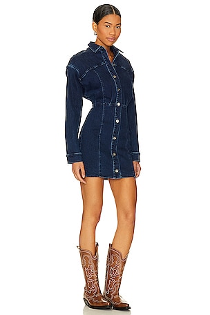 Free People Amber Denim Dress in Blue