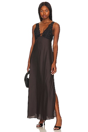 x Intimately FP Country Side Maxi Slip In Hot Fudge Free People