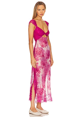 Free People Suddenly Fine Maxi Slip in Pink