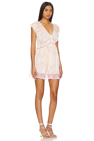 Free People Spring Fling Mini Dress in Blush