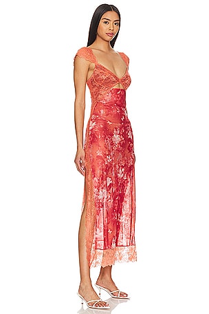 Free People X Intimately FP Suddenly Fine Maxi Slip in Red