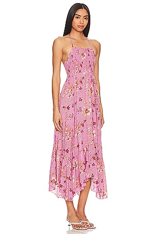 Free People Heat Wave Printed Maxi Dress In Pink Combo in Pink