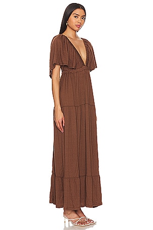 Free People La La Maxi Dress in Chocolate