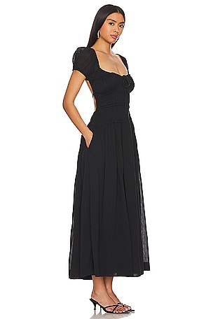 Free People Feeling Bonita Midi Dress in Black