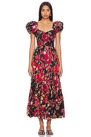 Sundrenched Short Sleeve Maxi Dress Free People