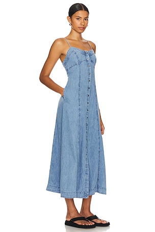 Free People Just Jill Midi in Blue