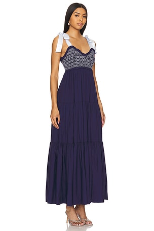 Free People Bluebell Solid Maxi Dress in Navy