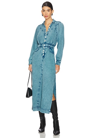 Mad Love Denim Midi Dress Free People