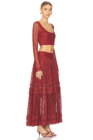 Free People Arcana Set in Burgundy