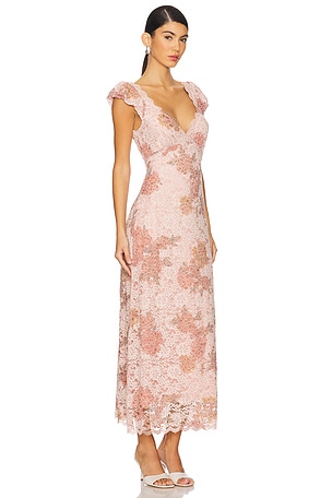 Free People x REVOLVE Butterfly Babe Lace Maxi Dress in Blush