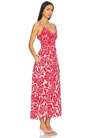 Free People Sweet Nothings Midi Dress in Red