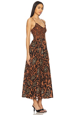 Free People Sweet Nothings Midi Dress in Rust