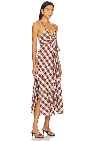 Free People Via Midi Dress in Brown